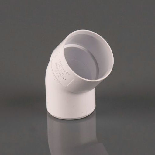 Picture of Brett Martin 32mm White 45° Obtuse Spigot Bend