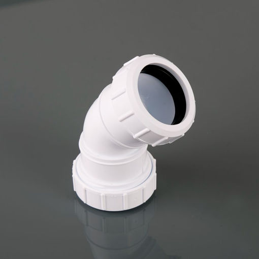 Picture of Brett Martin 40mm White Compression 135° Obtuse Bend
