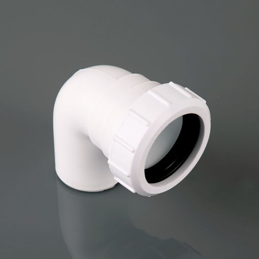 Picture of Brett Martin 40mm White Compression 90° Swivel Elbow