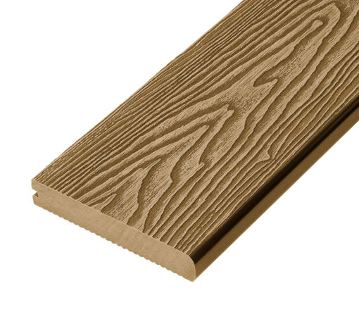Picture of Cladco Woodgrain Dual Sided Bullnose Decking Board Teak