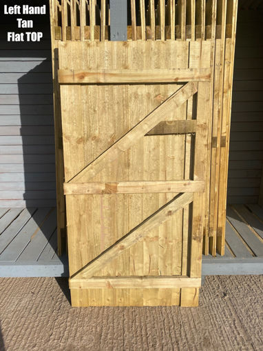 Picture of Featheredge Square Top Gate Treated Green 0.9m x 1.7m
