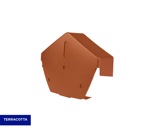 Picture of Timloc Universal Dry Fix Angled Ridge End Cap Terracotta