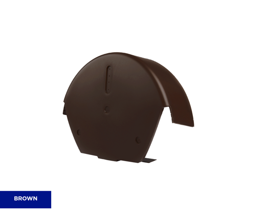 Picture of Timloc Universal Dry Fix Half Round Ridge End Cap Brown