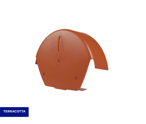 Picture of Timloc Universal Dry Fix Half Round Ridge End Cap Terracotta