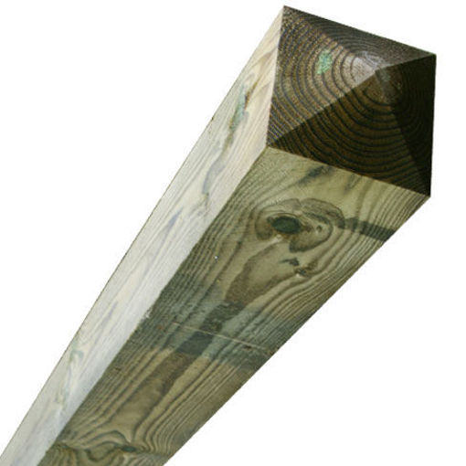 Picture of 150mm x 150mm Treated 4-Way Weathered Fence Post 2.4m